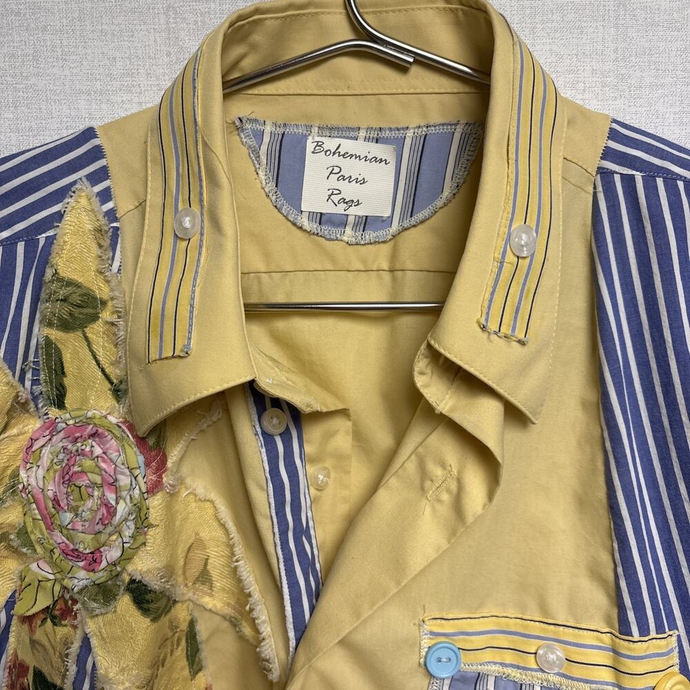 Bohemian Paris Rags Women's Unique Multicolor Button Long Sleeve Shirt - 1X - 2X - Picture 6 of 16